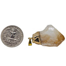 Raw Citrine - Cap Pendant - Gold Plated Base - Brazil - Solar Plexus and Sacral Chakra