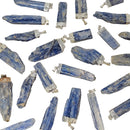 Raw Kyanite - Cap Pendant - Brazil - All 7 Chakras - Sterling Silver Plated 
