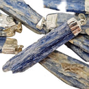 Raw Kyanite - Cap Pendant - Brazil - All 7 Chakras - Sterling Silver Plated 