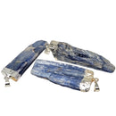 Raw Kyanite - Cap Pendant - Brazil - All 7 Chakras - Sterling Silver Plated 