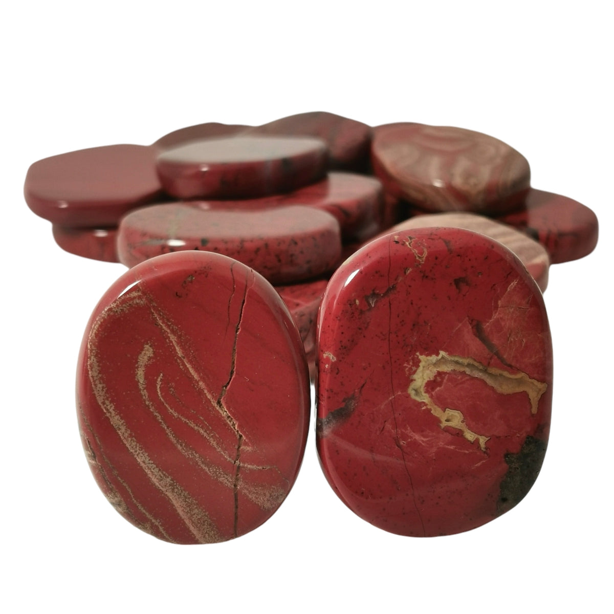 Red Jasper flat tumble.