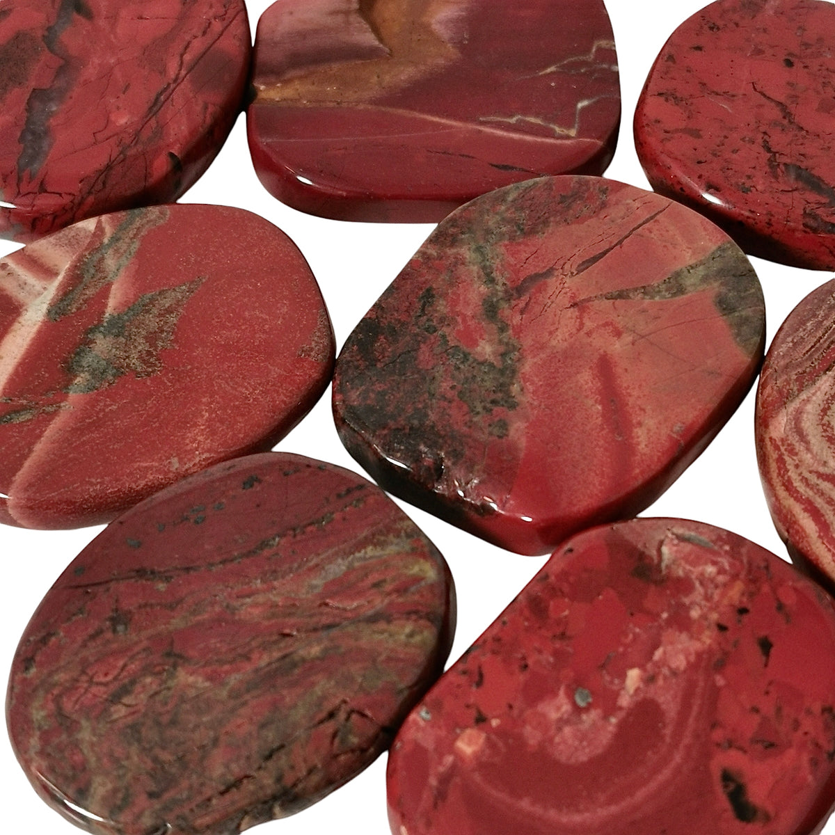 Red Jasper flat tumble.