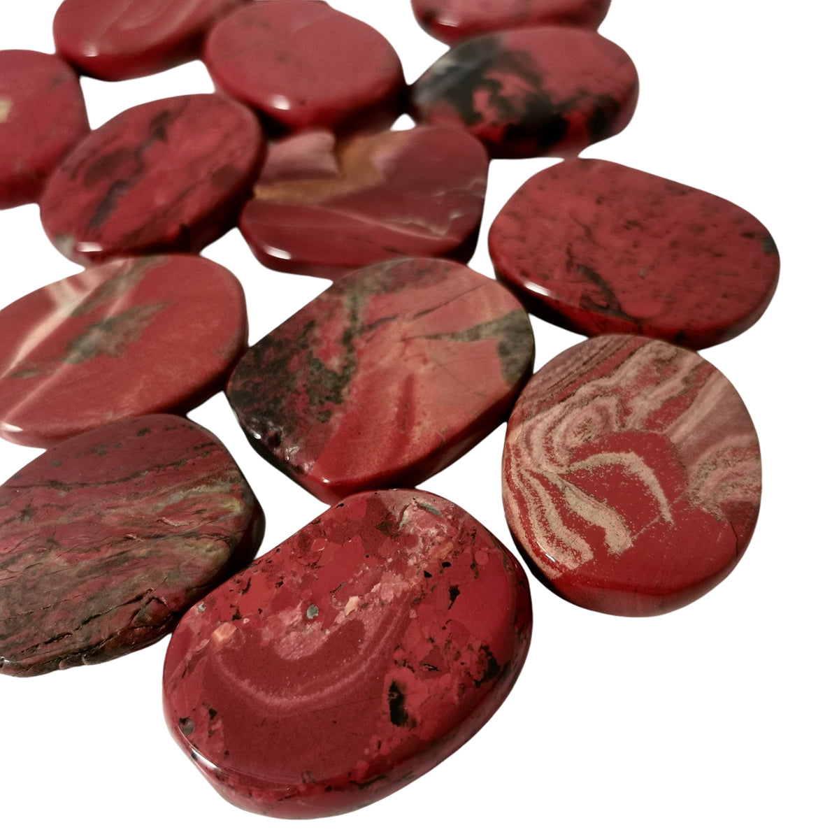 Red Jasper flat tumble.