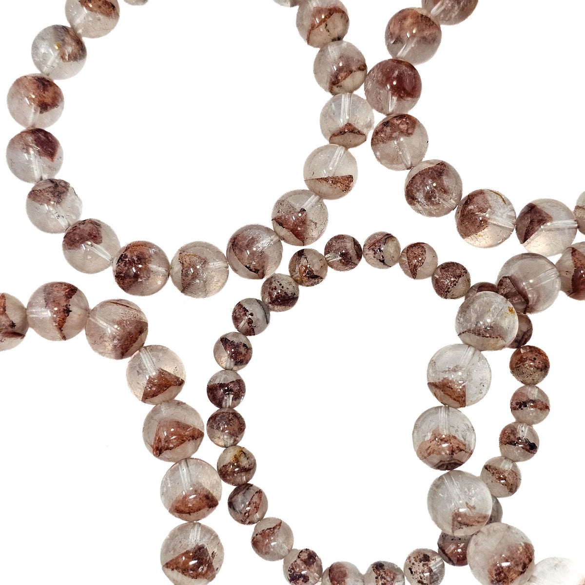 Red Phantom Quartz bead bracelet.