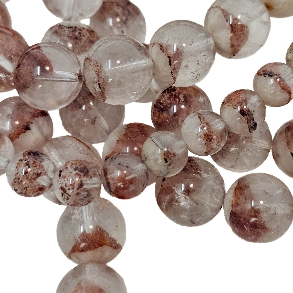 Red Phantom Quartz bead bracelet.