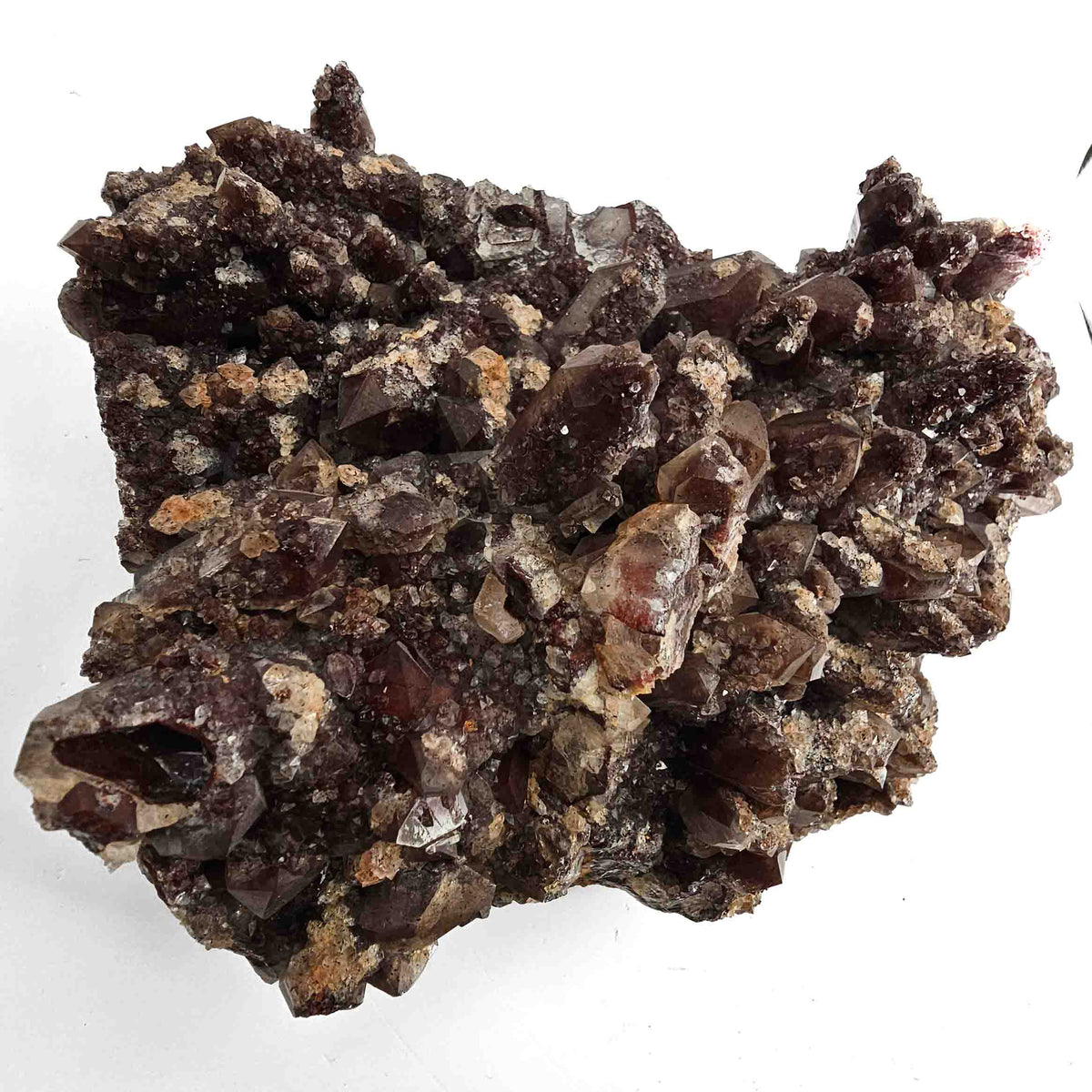 Red Quartz specimen from Atlas Mountains, Morocco.