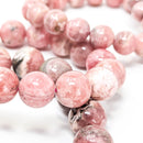 Rhodochrosite - Round Bead Bracelet