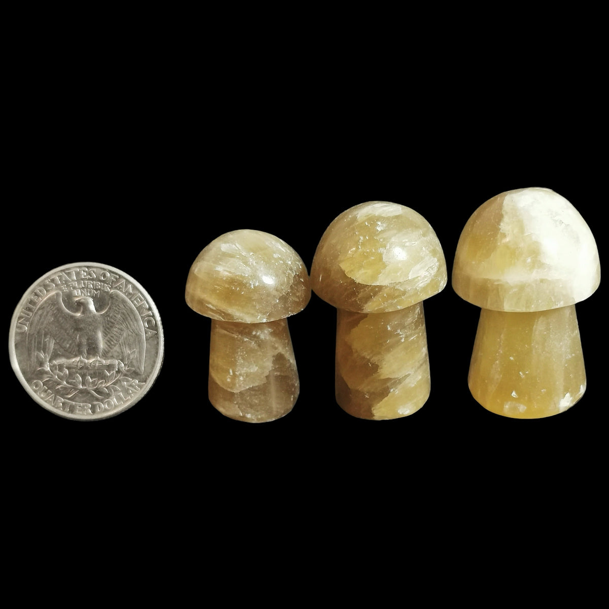Rootbeer Calcite Mushroom carving.
