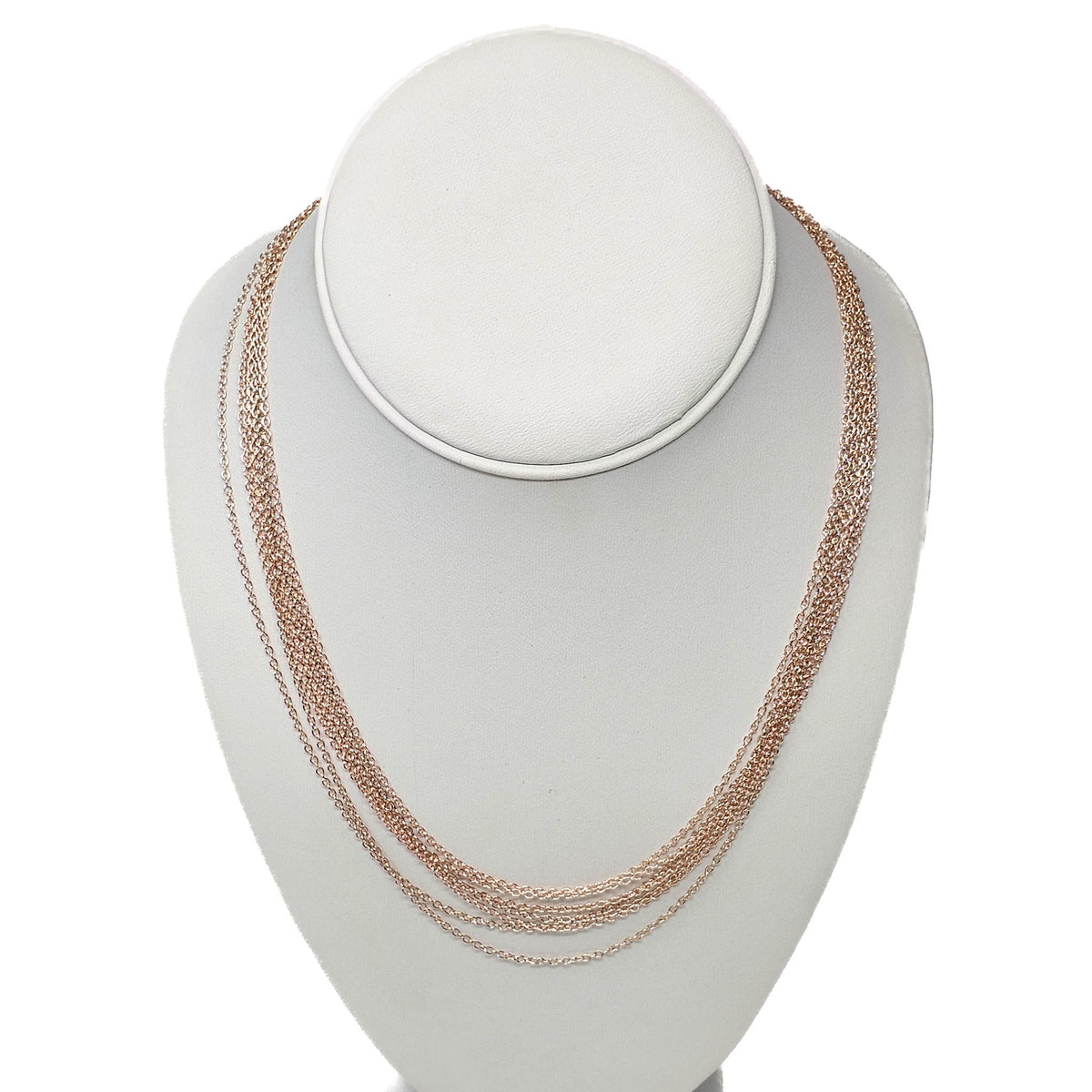 Rose Gold-plated chain.