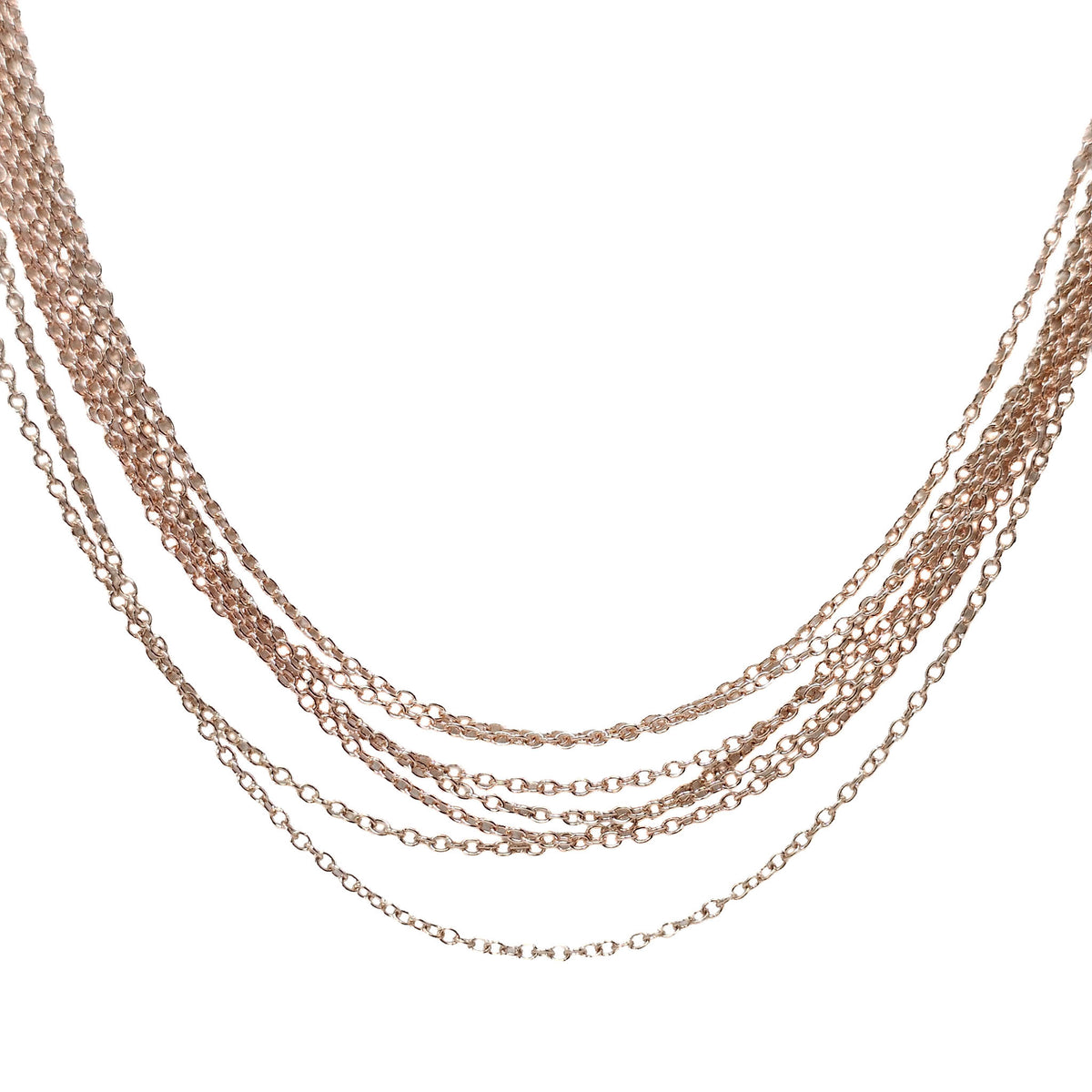 Rose Gold-plated chain.