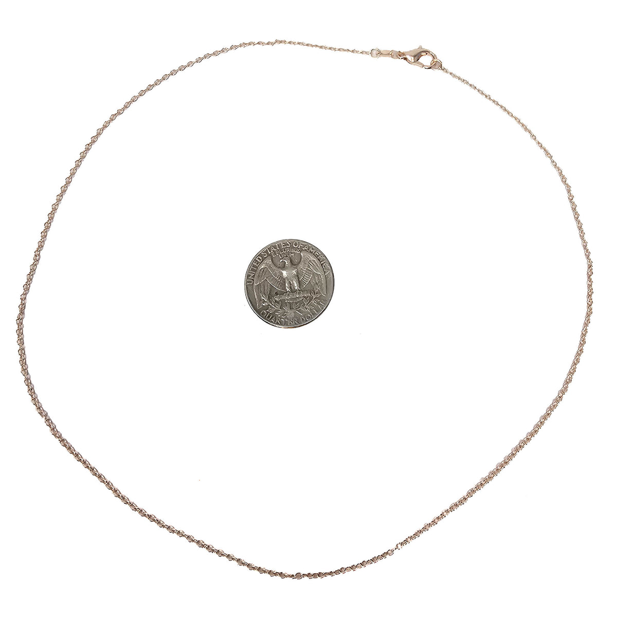 Rose Gold-plated chain.