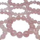 Rose Quartz - A Grade - Round Bead Bracelet