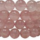 Rose Quartz - A Grade - Round Bead Bracelet