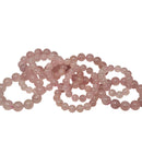 Rose Quartz - A Grade - Round Bead Bracelet
