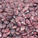 Ruby Faceted Teardrop - Tumble