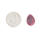 Ruby Faceted Teardrop - Tumble