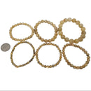 Golden Rutile Quartz - Round Bead Bracelet