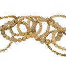 Golden Rutile Quartz - Round Bead Bracelet