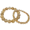 Golden Rutile Quartz - Round Bead Bracelet