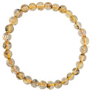 Golden Rutile Quartz - Round Bead Bracelet