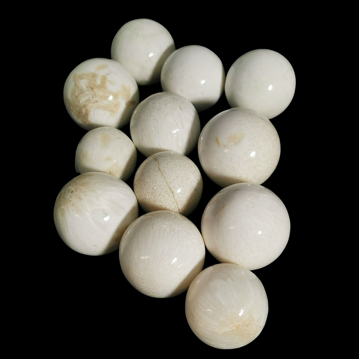 Scolecite sphere from India.