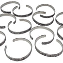 Scored Line - Stainless Steel Cuff Bracelet