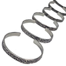 Scored Line - Stainless Steel Cuff Bracelet
