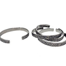Scored Line - Stainless Steel Cuff Bracelet