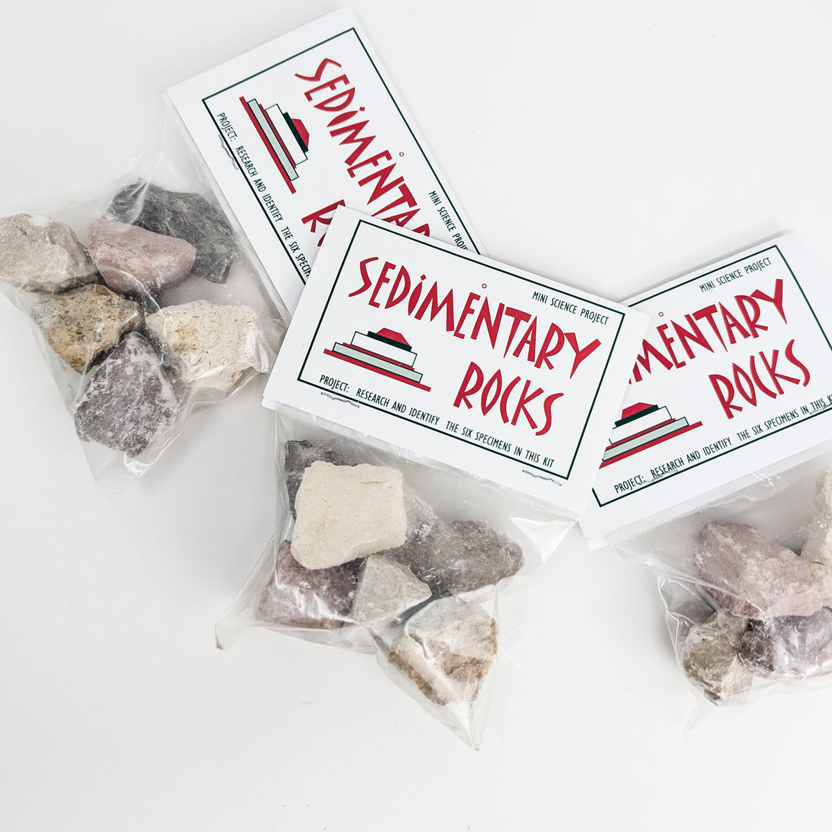 Sedimentary Rocks education set, made of assorted sedimentary rocks.