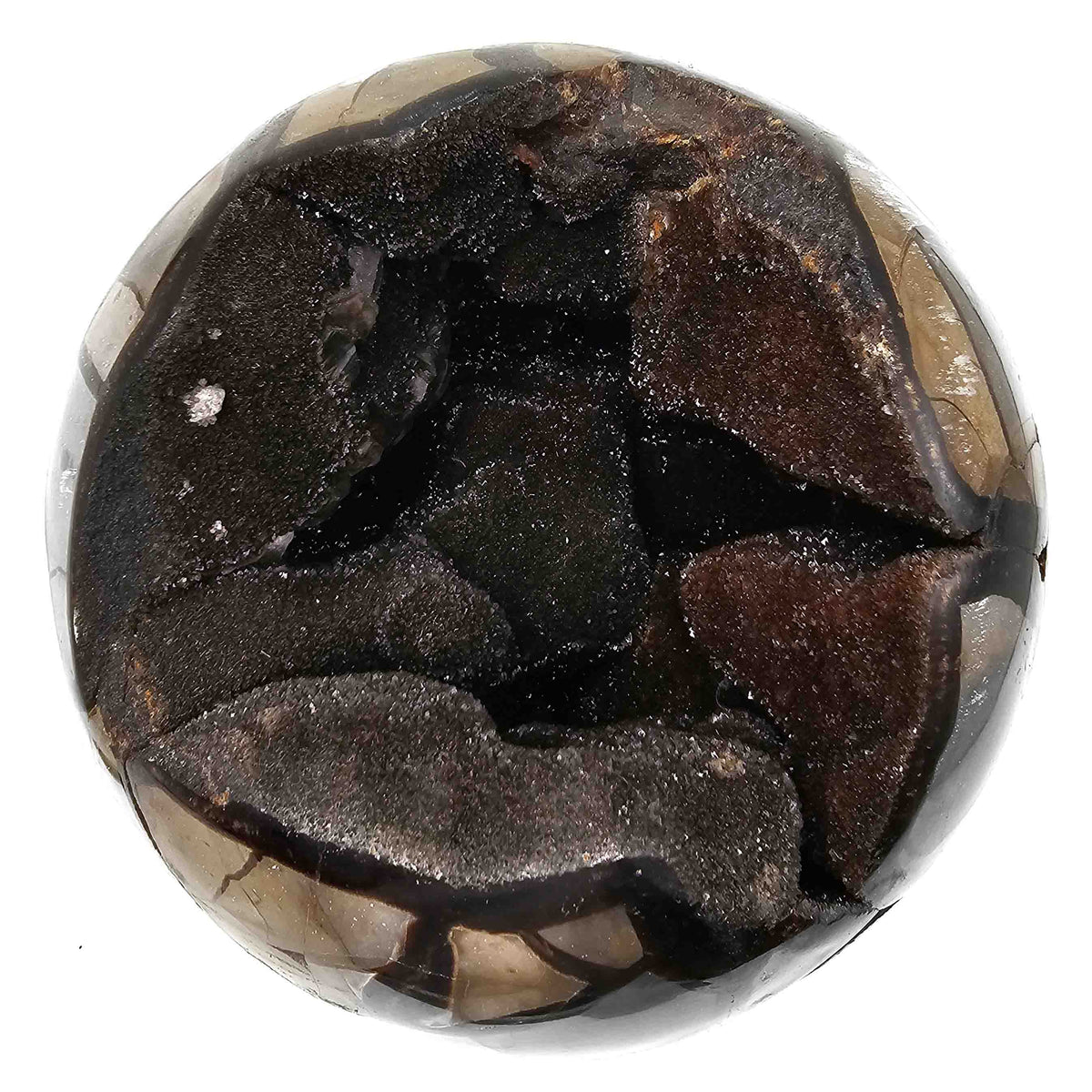 Septarian Sphere specimen from Betsiboka Region, Madagascar.