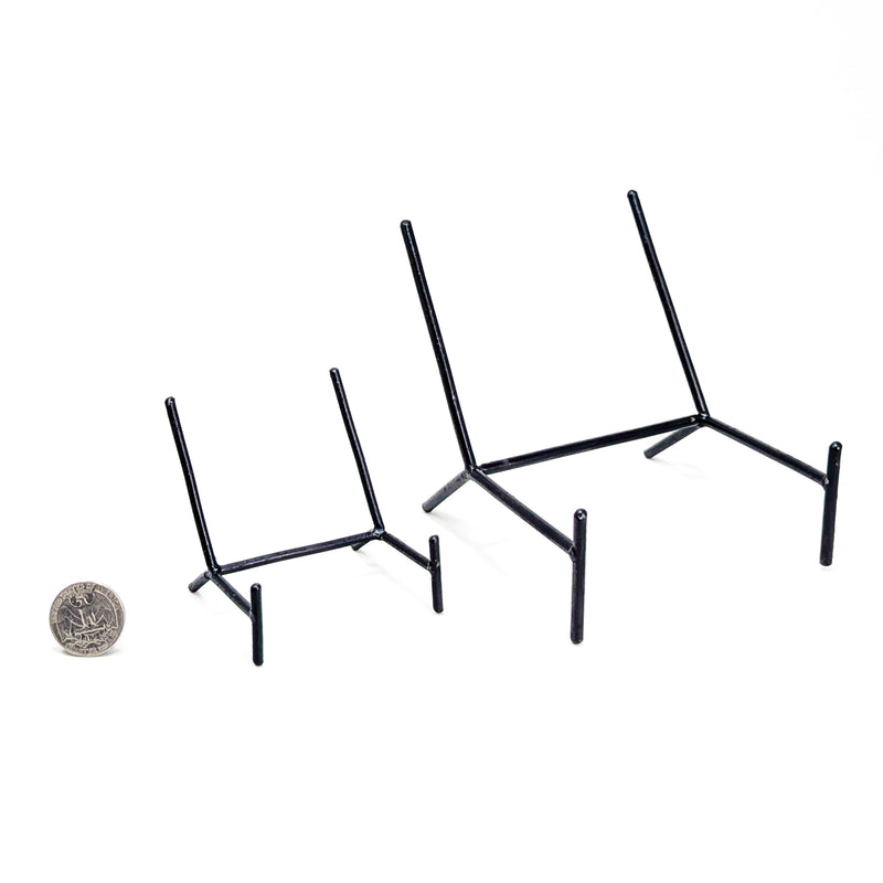 Slanted Black Metal Stand - Display
