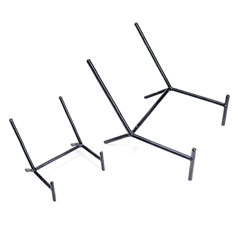 Slanted Black Metal Stand - Display