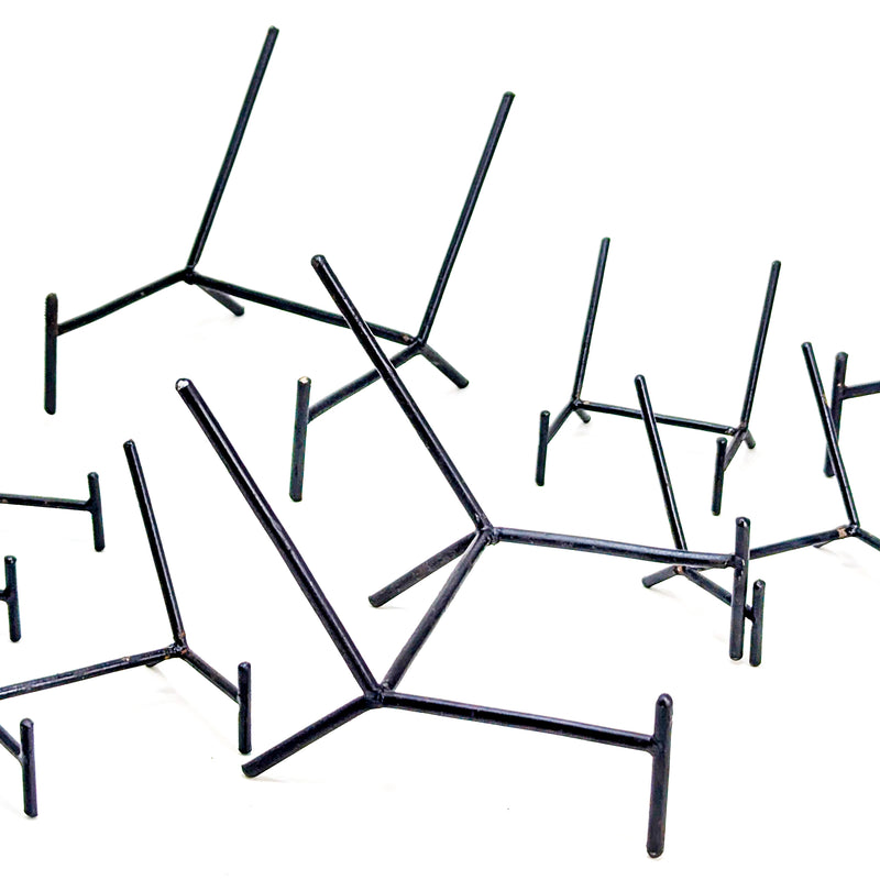 Slanted Black Metal Stand - Display