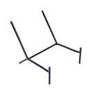 Slanted Black Metal Stand - Display