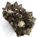 Calcite on Smokey Quartz - Specimen