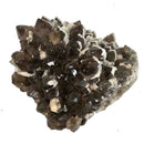 Calcite on Smokey Quartz - Specimen