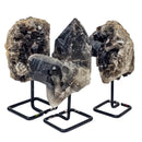 Smoky Quartz - Cluster/Plate - Mineral on Stand - Brazil - Root Chakra