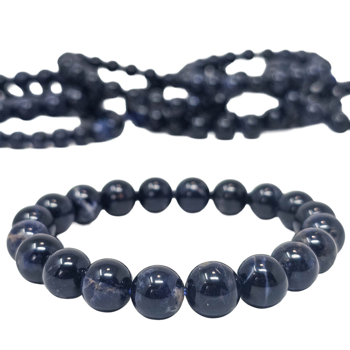 Sodalite - Round Bead Bracelet - Brazil - Throat Chakra