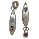 Surf Board - Pendant 2 - Blue Sapphire - BC, Canada - Sterling Silver - Broken Ox Creations