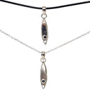 Surf Board - Pendant 2 - Blue Sapphire - BC, Canada - Sterling Silver - Broken Ox Creations