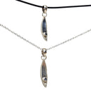 Surf Board - Pendant 2 - Blue Sapphire - BC, Canada - Sterling Silver - Broken Ox Creations