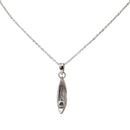 Surf Board - Pendant 2 - Blue Sapphire - BC, Canada - Sterling Silver - Broken Ox Creations