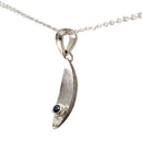 Surf Board - Pendant - Broken Ox Creations - BC, Canada - Blue Sapphire - Sterling Silver