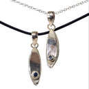 Surf Board - Pendant - Broken Ox Creations - BC, Canada - Blue Sapphire - Sterling Silver