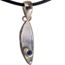 Surf Board - Pendant - Broken Ox Creations - BC, Canada - Blue Sapphire - Sterling Silver