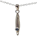 Surf Board - Pendant 3 - Broken Ox Creations - BC, Canada - Blue Sapphire - Sterling Silver
