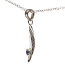 Surf Board - Pendant 3 - Broken Ox Creations - BC, Canada - Blue Sapphire - Sterling Silver