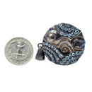 Swirl Medallion - Black Rhodium - Pendant - Peridot or London Blue Topaz - Broken Ox Creations - Hand Carved - BC, Canada