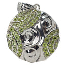 Swirl Medallion - Pendant - Broken Ox Creations - Hand Carved Medallion - Sterling Silver - Peridot London Blue Topaz - BC, Canada