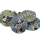 Swirl Medallion - Pendant - Broken Ox Creations - Hand Carved Medallion - Sterling Silver - Peridot London Blue Topaz - BC, Canada